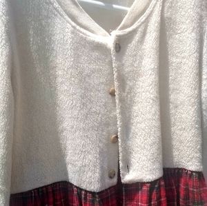 Retro 90s Flannel Button Down Dress